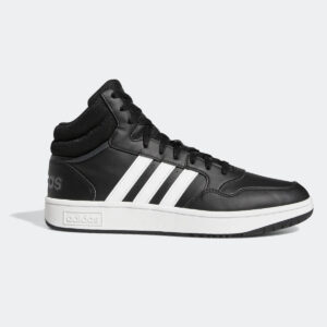 Adidas hoops 3.0 mid classic basketball shoes - Core Black / Cloud White / Grey Six