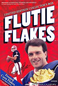 Flutie Flakes cereal box