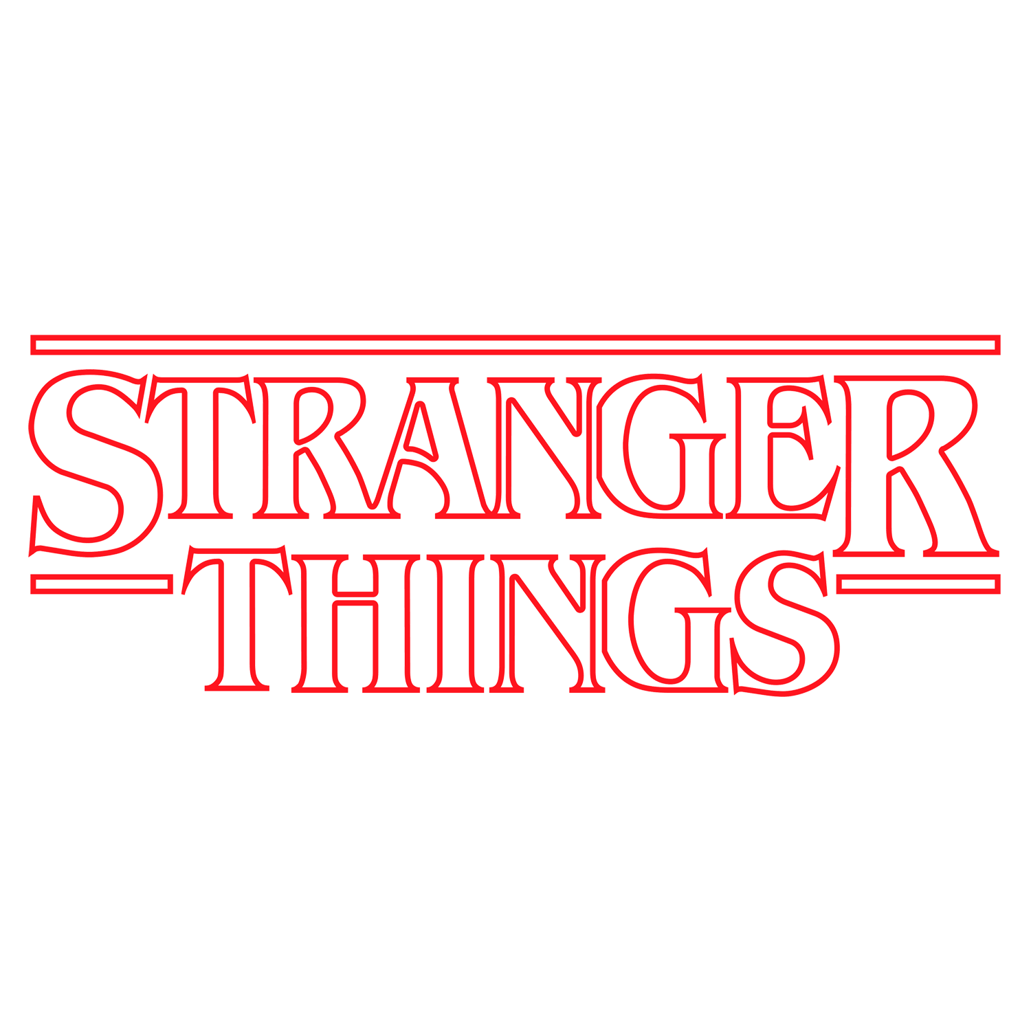 Stranger Things logo outlined / season 1