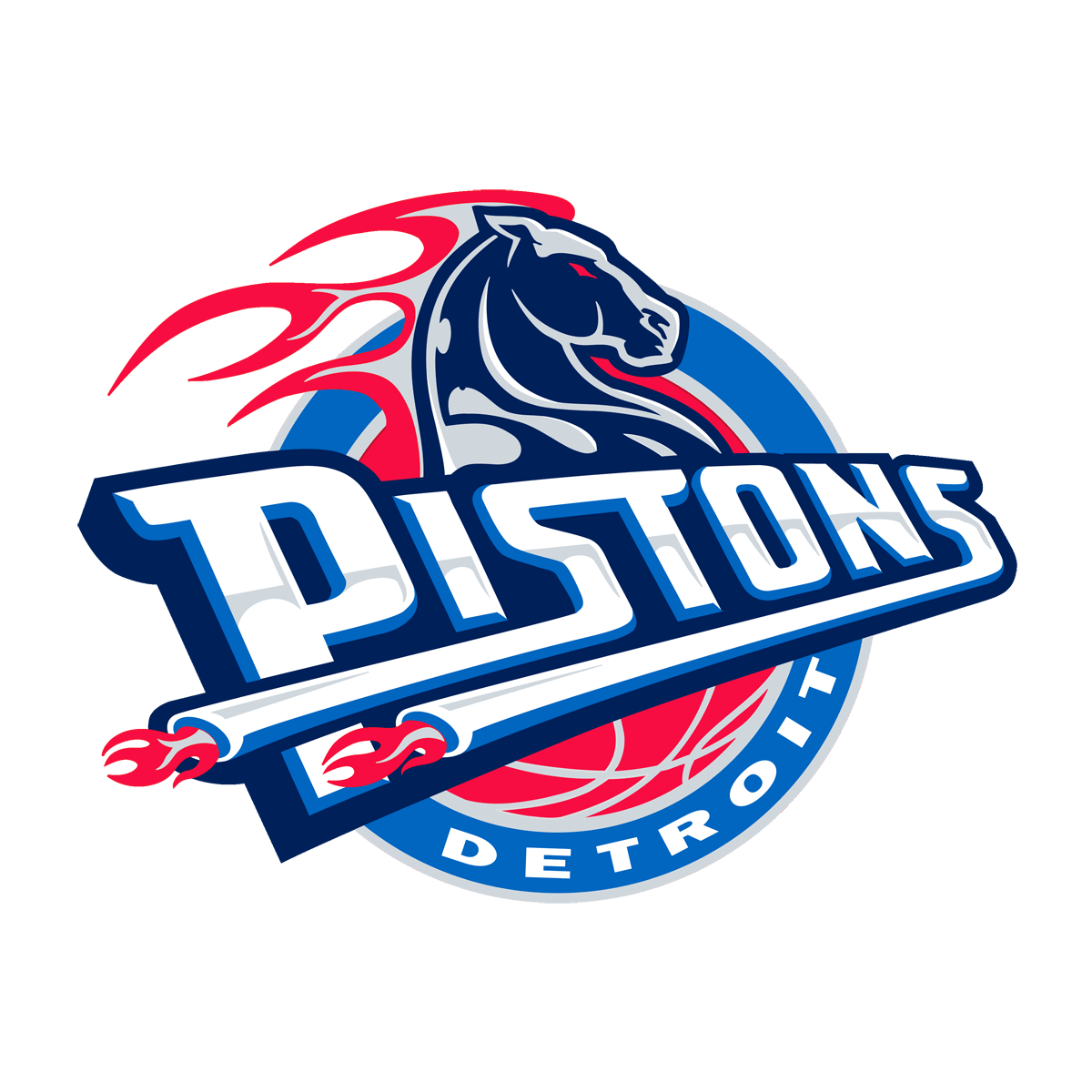 Detroit Pistons 2001-2005 logo transparent PNG