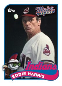 Major League movie Eddie Harris baseball card