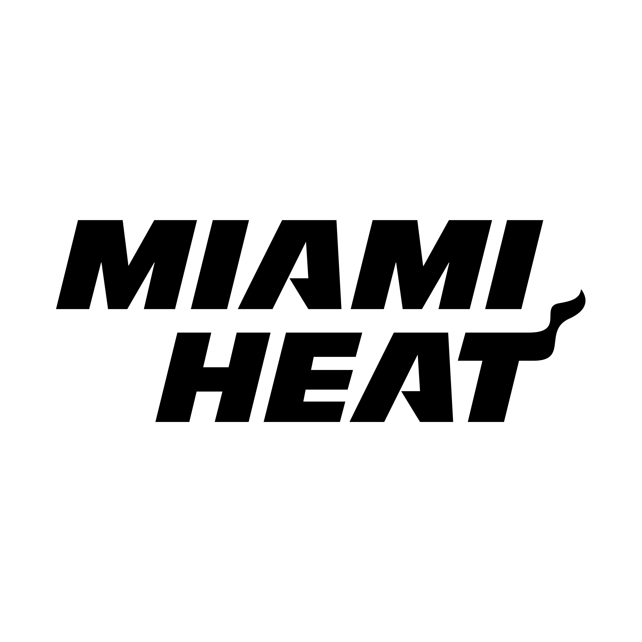 Miami Heat wordmark logo font transparent PNG