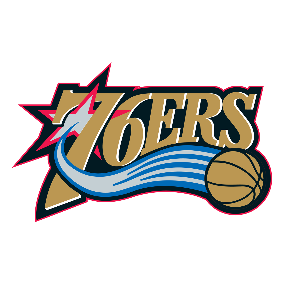 Philadelphia 76ers 1997-2009 logo transparent PNG