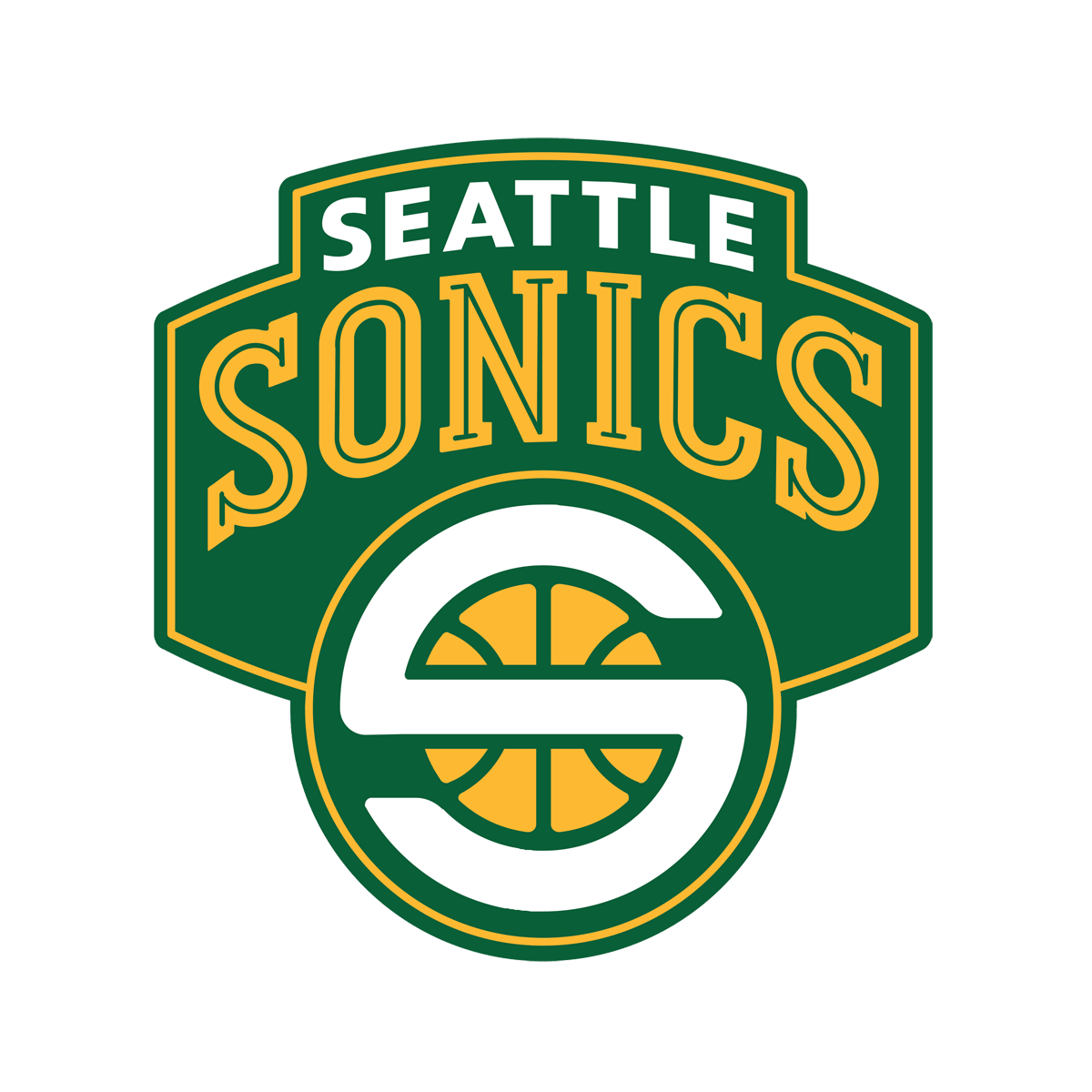 Seattle Sonics 2001-2008 logo transparent PNG