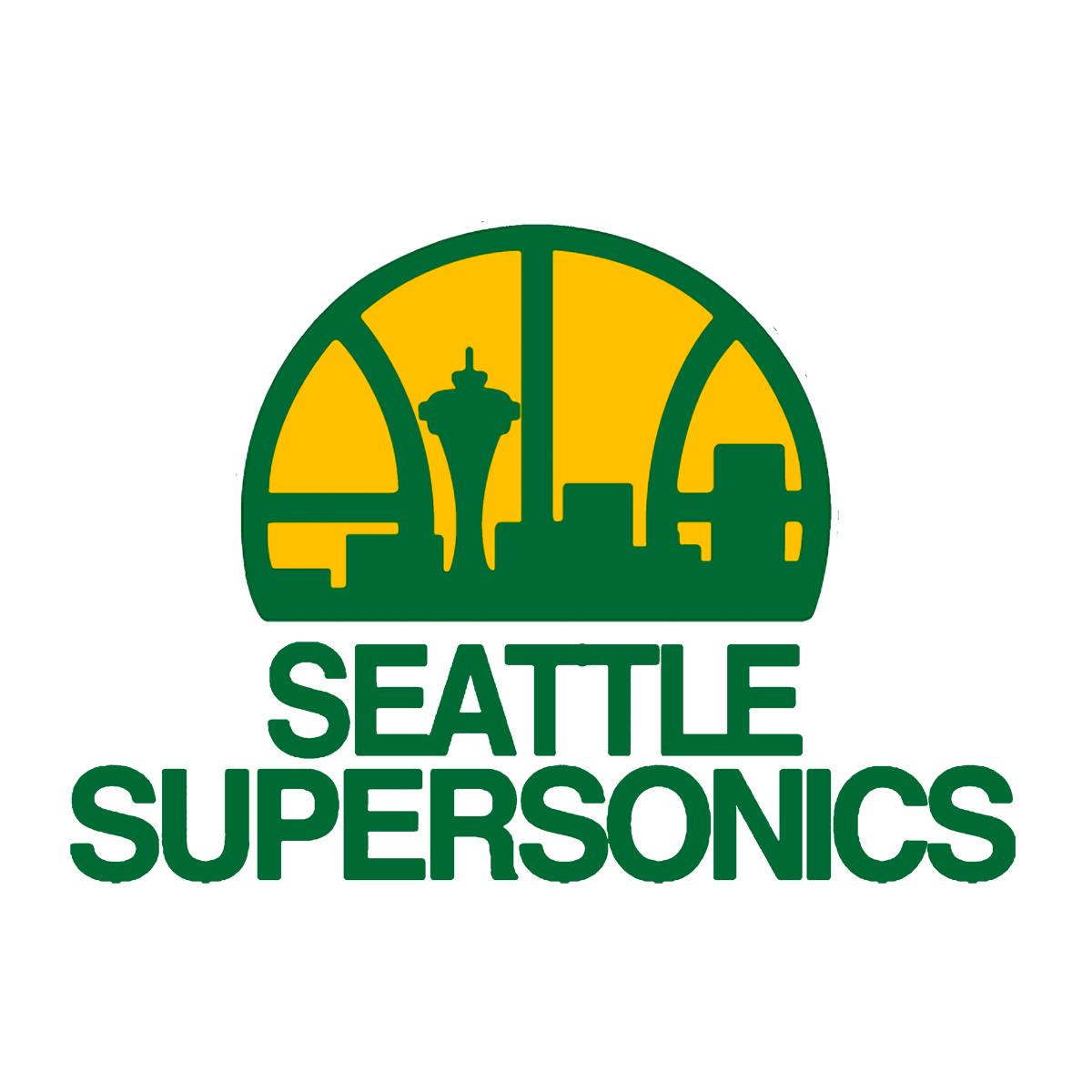 Seattle SuperSonics 1975-1995 logo transparent PNG