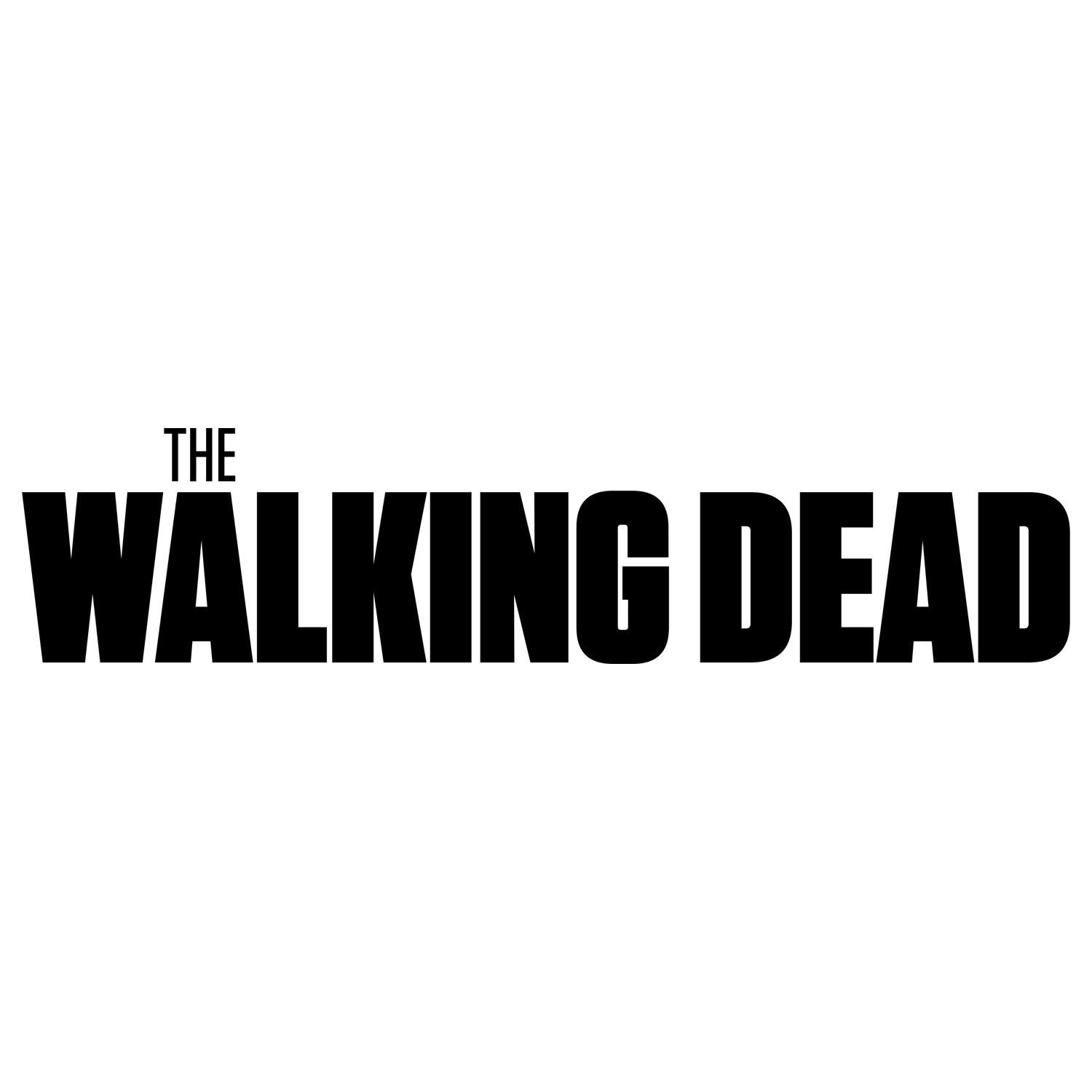 The Walking Dead logo black version PNG